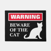 Waarschuwing Pas op voor de kat grappige deurmat v (Voorkant)