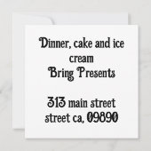 Waarschuwing persoon viert verjaardag met gele bor kaart (Achterkant)