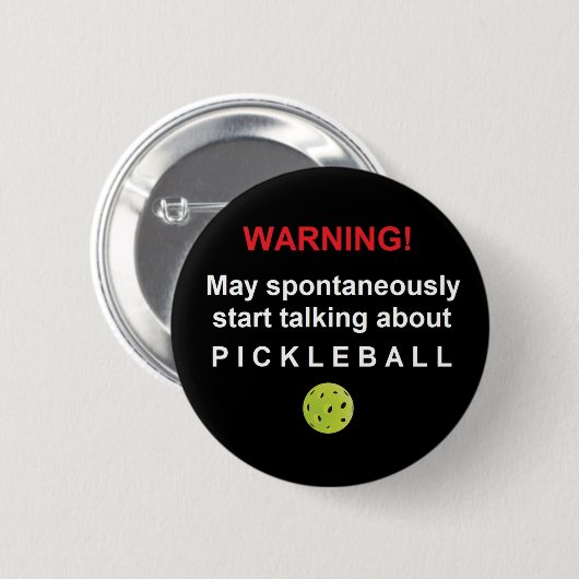 Waarschuwing Pickleball V3gen-ar Button (Voorkant /achterkant)