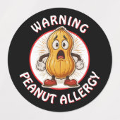 Waarschuwing Pinda Allergie Alarm Labels (Design 1)