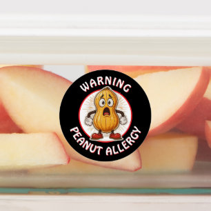 Waarschuwing Pinda Allergie Alarm Labels