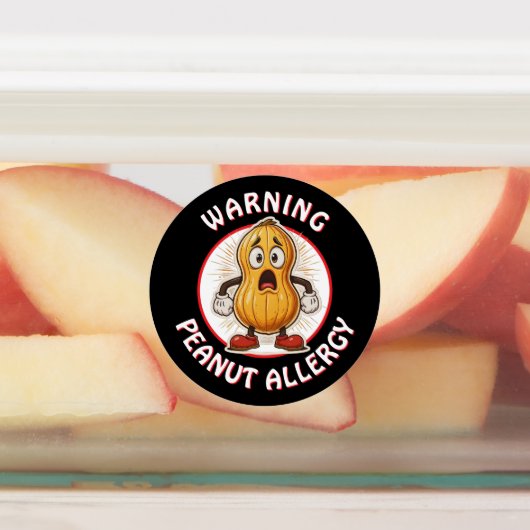 Waarschuwing Pinda Allergie Alarm Labels (Aangebracht)
