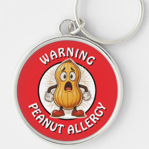 Waarschuwing Pinda-allergie Alert   Sleutelhanger