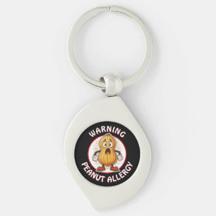 Waarschuwing Pinda-allergie Alert   Sleutelhanger