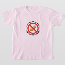 Waarschuwing pinda-allergie voedselalarm t-shirt