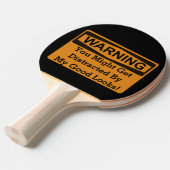 Waarschuwing Ping Pong Paddle Tafeltennisbatje (Voorkant Gekanteld)