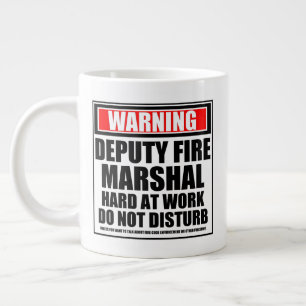 Waarschuwing Plaatsvervangend brandweerman, hard o Grote Koffiekop