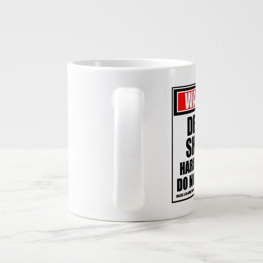 Waarschuwing plaatsvervangend sheriff hard op het  grote koffiekop (Achterkant)