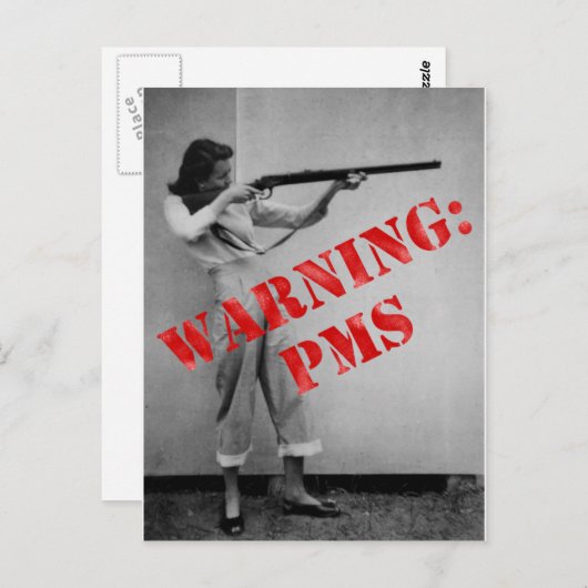 Waarschuwing: PMS Briefkaart (Voorkant / Achterkant)