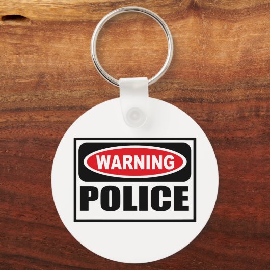 Waarschuwing POLICE Sleutelhanger (Voorkant)