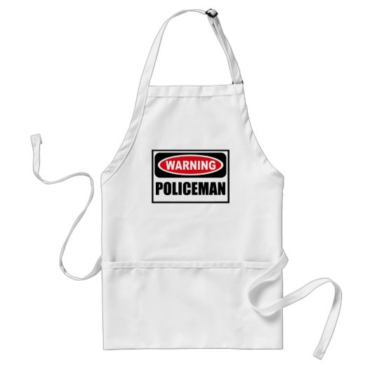 Waarschuwing POLICEMAN Apron Standaard Schort (Voorkant)