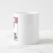 Waarschuwing Polo-ventilator hard op het werk stoo Grote Koffiekop (Voorkant)