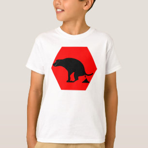 Waarschuwing Pooping Dog T-shirt