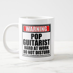 Waarschuwing Pop gitarist hard werken stoort niet Grote Koffiekop
