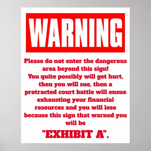 waarschuwing poster (Voorkant)