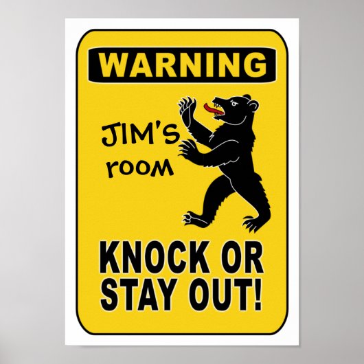 Waarschuwing poster - pas aan! (Voorkant)