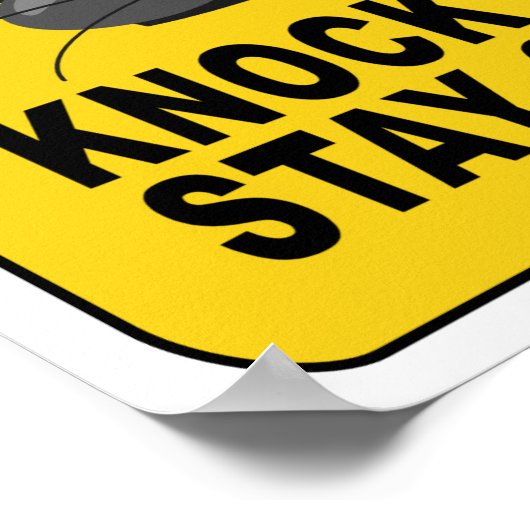 Waarschuwing poster - pas aan! (Hoek)