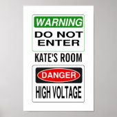 Waarschuwing poster - pas aan! (Voorkant)