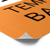 Waarschuwing Poster van de Temperamental Bass Play (Hoek)