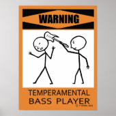Waarschuwing Poster van de Temperamental Bass Play (Voorkant)