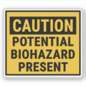Waarschuwing: potentieel biohazard Cadeau Sticker (Voorkant)