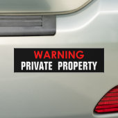 WAARSCHUWING PRIVÉ EIGENDOM GLANZENDE STICKER (Op auto)
