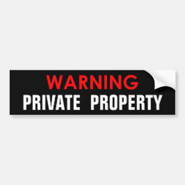 WAARSCHUWING PRIVÉ EIGENDOM GLANZENDE STICKER