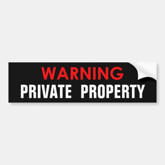 WAARSCHUWING PRIVÉ EIGENDOM GLANZENDE STICKER (Voorkant)