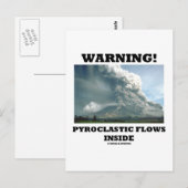 Waarschuwing! Pyroclastische stromen binnenin (vul Briefkaart (Voorkant / Achterkant)
