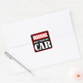 Waarschuwing: raak mijn auto niet aan vierkante sticker (Envelop)