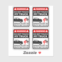 Waarschuwing Raak Mijn Vrachtwagen Niet Aan Vinyl  Sticker