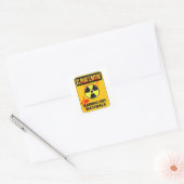 Waarschuwing Radioactief materiaal Vierkante Sticker (Envelop)