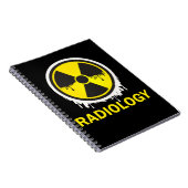 Waarschuwing radiologisch symbool radioloog notitieboek (Rechterzijde)
