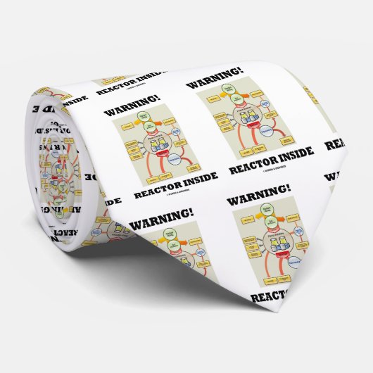 Waarschuwing! Reactor binnen (kernreactor) Stropdas (Opgerold)