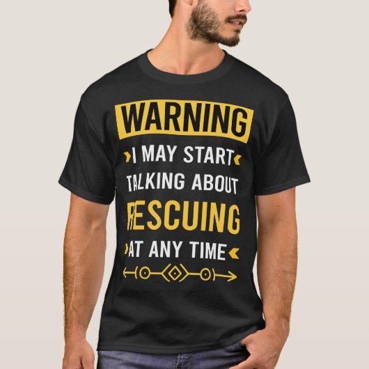 Waarschuwing Reddingsdieren T-shirt (Voorkant)