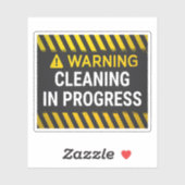 Waarschuwing Reiniging is Gaande Sticker (Vel)