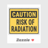 Waarschuwing Risico op straling Sticker (Vel)