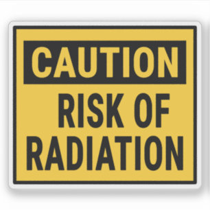 Waarschuwing Risico op straling Sticker