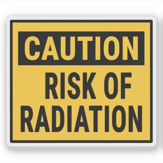 Waarschuwing Risico op straling Sticker (Voorkant)