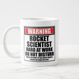 Waarschuwing Rocket Scientist hard op het werk Grote Koffiekop