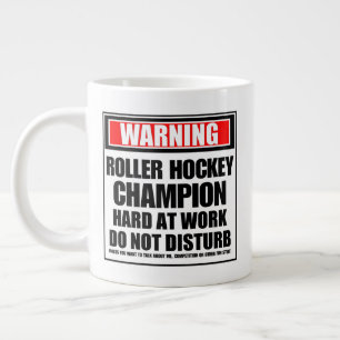 Waarschuwing Roller Hockey Champion hard op het we Grote Koffiekop