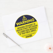 Waarschuwing Ronde Sticker (Envelop)