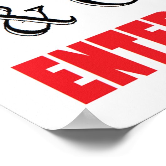 Waarschuwing rood nekgebied poster (Hoek)