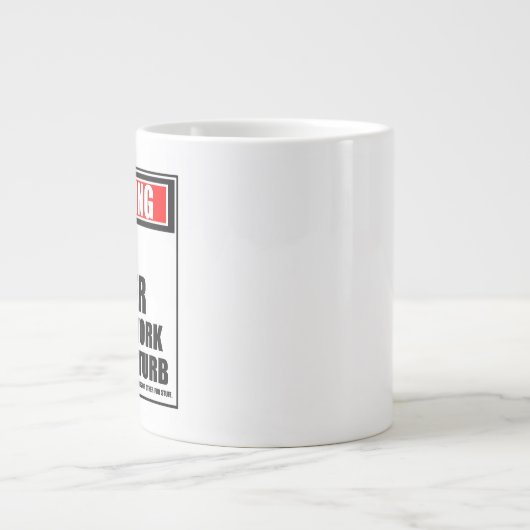 Waarschuwing RV-driver op het werk stoort niet Grote Koffiekop (Voorkant)