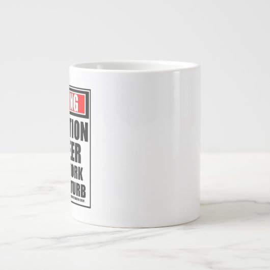 Waarschuwing Sanitation Engineer Hard At Work Grote Koffiekop (Voorkant)