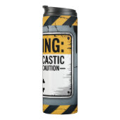 Waarschuwing: sarcastisch, voorzichtig aanpakken thermosbeker (Geroteerd rechts)