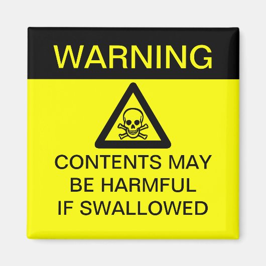 WAARSCHUWING - Schadelijk bij inslikken (!) Magneet (Voorkant)