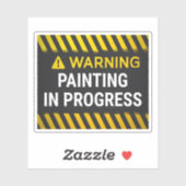 Waarschuwing Schilderwerk Gaande Sticker (Vel)