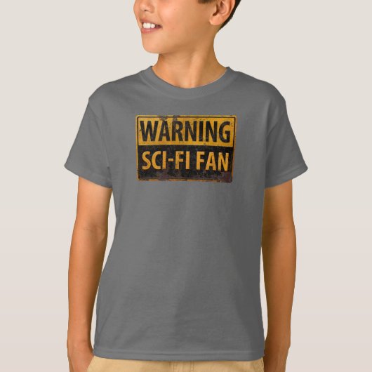 WAARSCHUWING SCI-FI FAN - waarschuwingssignaal voo T-shirt (Voorkant)
