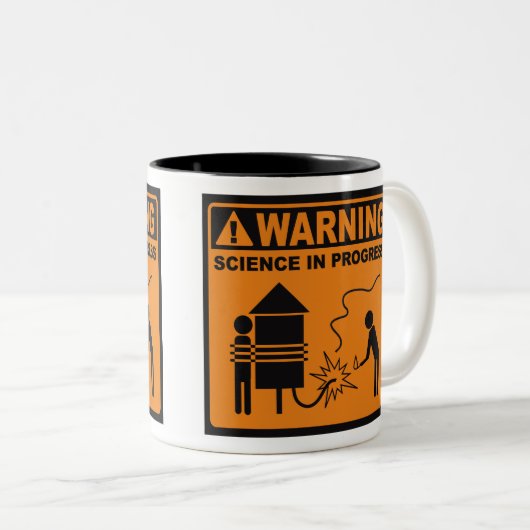 Waarschuwing! Science in Progress© Coffee Mok (Roc (Voorkant rechts)